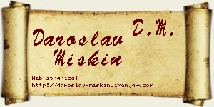 Daroslav Miskin vizit kartica